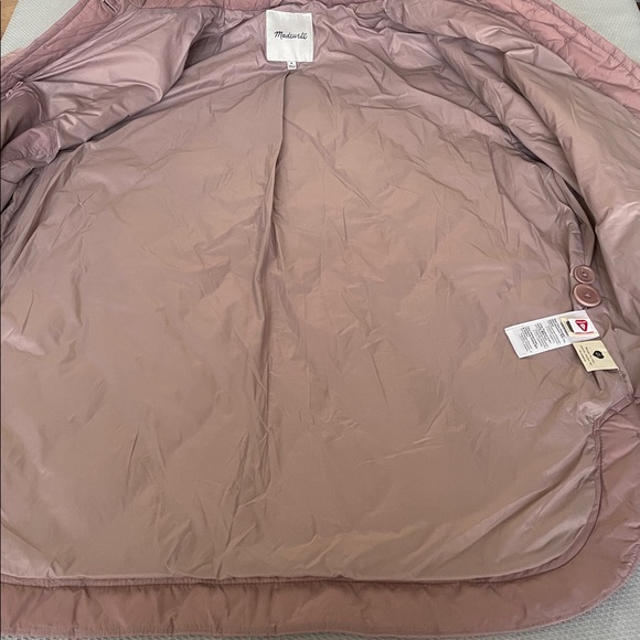 Madewell Pink Quilted Airpuff Shirt Jacket Size Medium - Picture 10 of 13